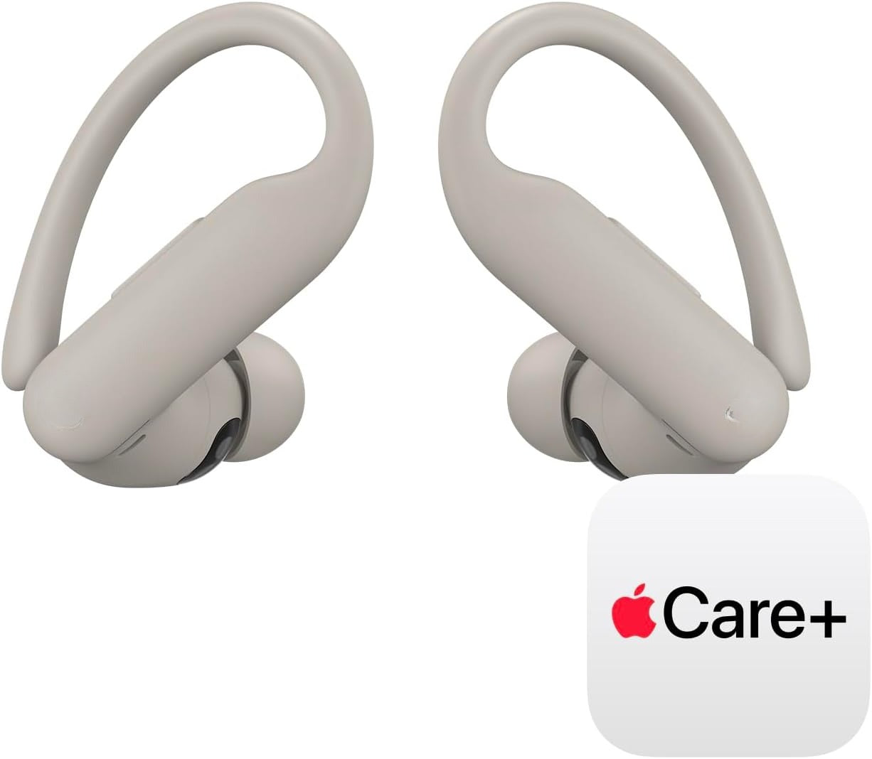 Wireless sports earbuds with active noise cancellation, equipped with stable fit ear hooks. Total battery life up to 45 hours with charging case, sweat and water resistant design, built-in heart rate monitoring function, Jet Black