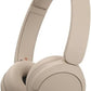 Wireless On-Ear Bluetooth Headphones with Built-in Microphone, Up to 50 Hours Playback Time & Fast Charging Function, Cappuccino