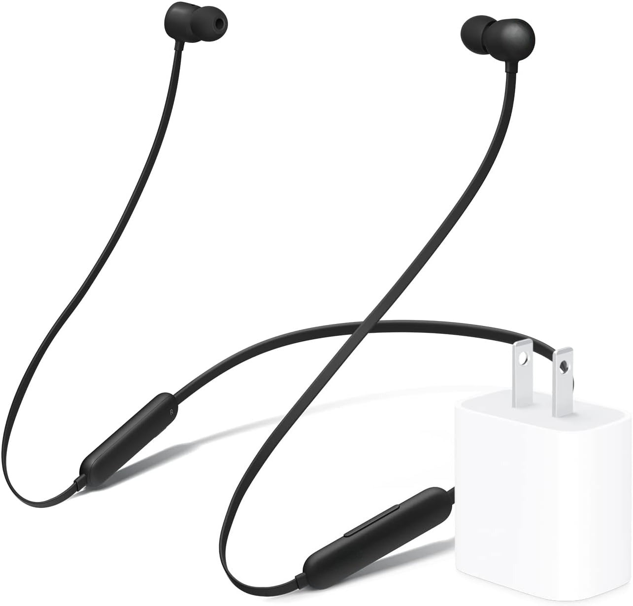 Wireless Magnetic Neckband Earbuds, Equipped with Advanced Wireless Chip, Class 1 Bluetooth Connection, Up to 12 Hours Playback Time, Built-in Microphone for Clear Calls, Classic Black