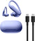 Wireless sports earbuds with active noise cancellation, equipped with stable fit ear hooks. Total battery life up to 45 hours with charging case, sweat and water resistant design, built-in heart rate monitoring function, Jet Black