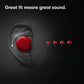 Wireless Bluetooth In-Ear Earbuds, Up to 18 Hours Long Battery Life, Built-in Microphone for Clear Calls, Widely Compatible with Most Smart Devices, Transparent Red