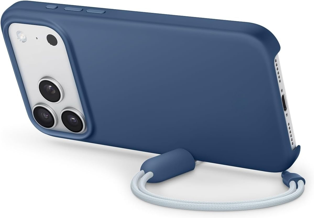 Slim Phone Case Compatible with iPhone 17 Pro, Built-in MagSafe Magnetic Design, Supports Camera Control Function, Anti-fingerprint Matte Surface, Soft Microfiber Inner Lining, Bedrock Blue
