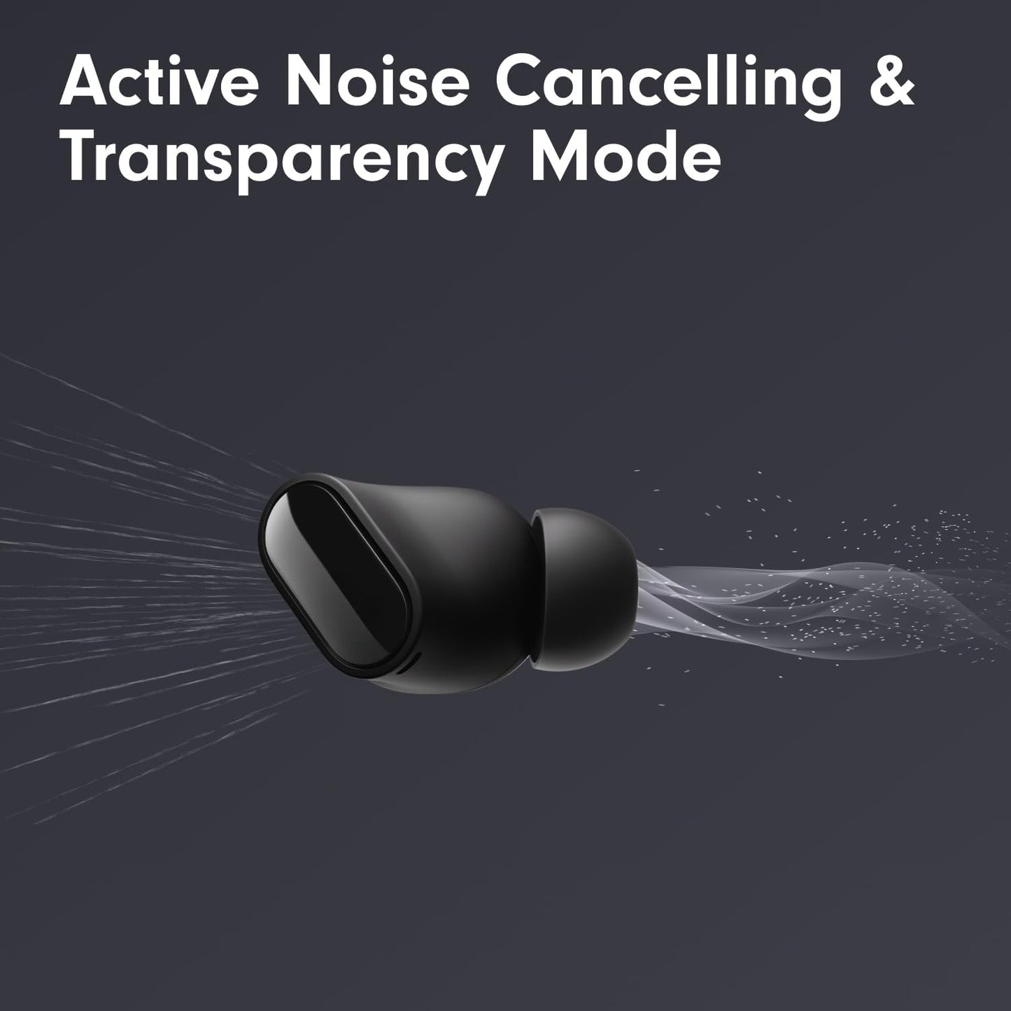 True Wireless Noise Cancelling Earbuds, wide compatibility with mainstream devices, built-in microphone for hands-free calls, sweat-proof design, supports spatial audio immersive sound effect, Black/Gold