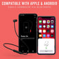 Wireless Magnetic Neckband Earbuds, Equipped with Advanced Wireless Chip, Class 1 Bluetooth Connection, Up to 12 Hours Playback Time, Built-in Microphone for Clear Calls, Classic Black