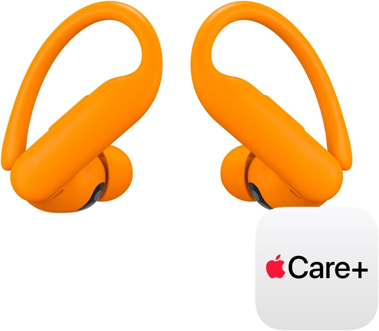 Wireless sports earbuds with active noise cancellation, equipped with stable fit ear hooks. Total battery life up to 45 hours with charging case, sweat and water resistant design, built-in heart rate monitoring function, Jet Black