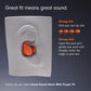 Wireless Sports Earbuds with Active Noise Cancellation, Secure Fit Ear Wings, Up to 30 Hours Battery Life, Sweatproof & Waterproof Design, Compatible with Most Smart Devices, Spark Orange