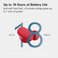 Wireless Bluetooth In-Ear Earbuds, Up to 18 Hours Long Battery Life, Built-in Microphone for Clear Calls, Widely Compatible with Most Smart Devices, Transparent Red