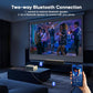 1080P Full HD Portable Mini Projector, Bluetooth Enabled Movie Projector, Compatible with TV Stick, Smartphone, PC, Game Console, Support HDMI & USB Connection, Suitable for Indoor and Outdoor Use, Comes with Projector Screen