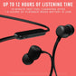 Wireless Magnetic Neckband Earbuds, Equipped with Advanced Wireless Chip, Class 1 Bluetooth Connection, Up to 12 Hours Playback Time, Built-in Microphone for Clear Calls, Classic Black