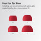 Wireless Bluetooth In-Ear Earbuds, Up to 18 Hours Long Battery Life, Built-in Microphone for Clear Calls, Widely Compatible with Most Smart Devices, Transparent Red