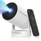 Mini Projector Product Description Mini Projector with WiFi and Bluetooth, built-in apps, supports 1080P resolution. Portable movie projector with 130-inch large display, ideal for home theater use. Compatible with TV Stick, HDMI, USB, smartphones an