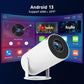 Mini Projector Product Description Mini Projector with WiFi and Bluetooth, built-in apps, supports 1080P resolution. Portable movie projector with 130-inch large display, ideal for home theater use. Compatible with TV Stick, HDMI, USB, smartphones an