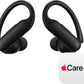Wireless sports earbuds with active noise cancellation, equipped with stable fit ear hooks. Total battery life up to 45 hours with charging case, sweat and water resistant design, built-in heart rate monitoring function, Jet Black