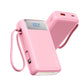 Portable Charger, 27000mAh 22.5W Fast Charging Power Bank with Built-in Cable, USB-C Battery Pack with LED Display and Flashlight, Travel Essential External Battery Charger, Compatible with iPhone & Android, Pink