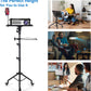 Rolling Laptop Tripod Stand with 2 Shelves, Adjustable Height 25.9 to 51.8 Inch Portable Projector Floor Stand with Phone Holder