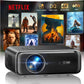 Built-in Apps & 4K Supported Smart Outdoor Projector, WiFi & Bluetooth Movie Projector, Dual Speakers with Stereo Sound, Auto Focus Function, Pre-installed Video Streaming Apps, Multi-functional Home Cinema Projector