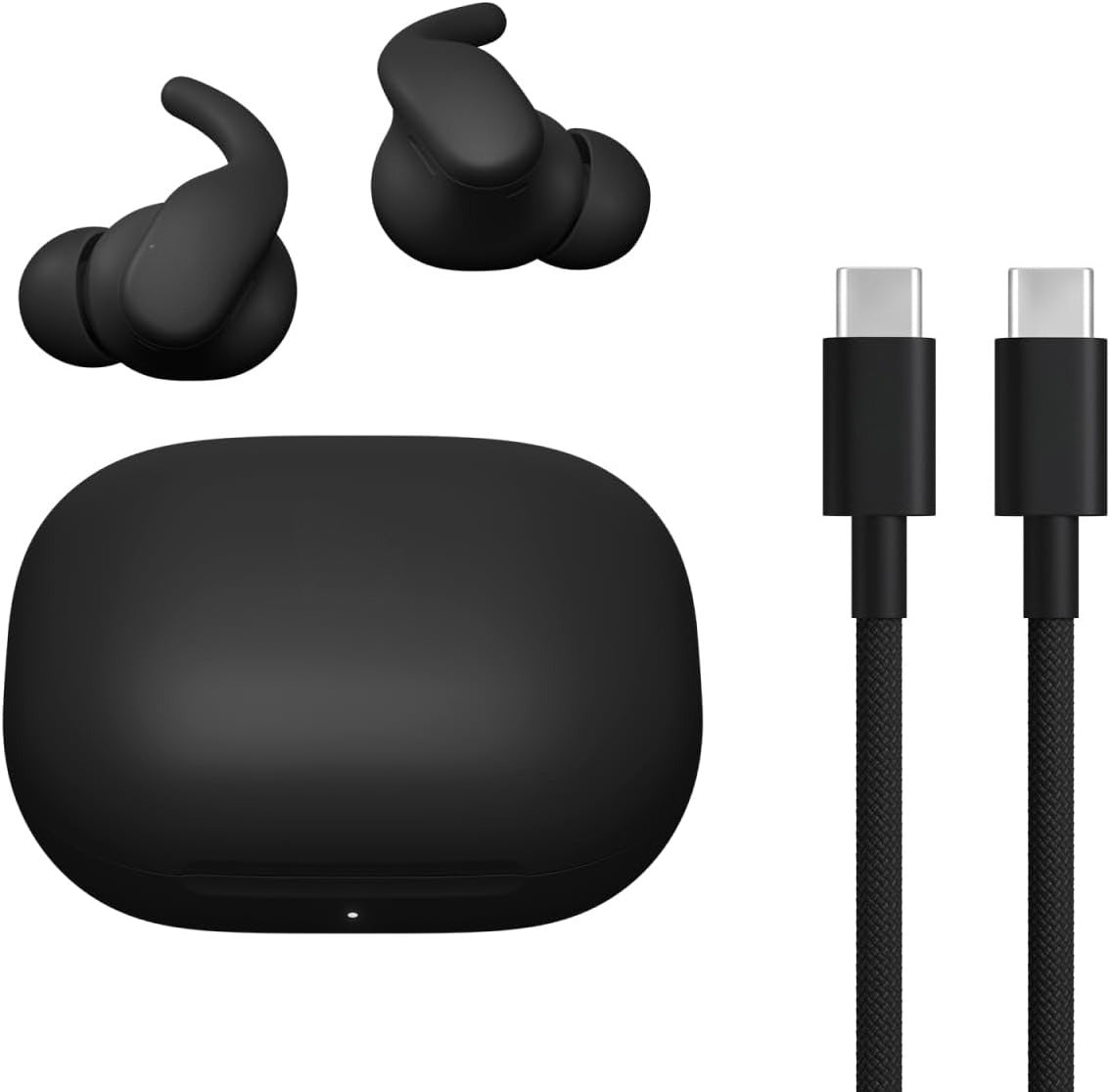 Wireless Sports Earbuds with Active Noise Cancellation, Secure Fit Ear Wings, Up to 30 Hours Battery Life, Sweatproof & Waterproof Design, Compatible with Most Smart Devices, Spark Orange