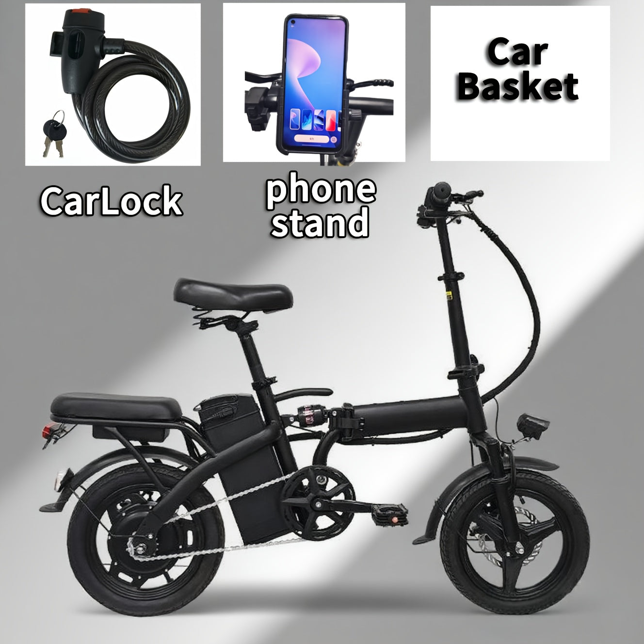 🍁Electric Bike 48V Battery, Brushless Motor, 15-20MPH, Folding Electric Bicycle for Adults, Lightweight Commuter E-Bike with Removable Lithium Battery, Suitable for Urban Commuting, The Best Choice for A Gift, Easy Assemble, Portable Compact Design
