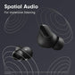 True Wireless Noise Cancelling Earbuds, wide compatibility with mainstream devices, built-in microphone for hands-free calls, sweat-proof design, supports spatial audio immersive sound effect, Black/Gold