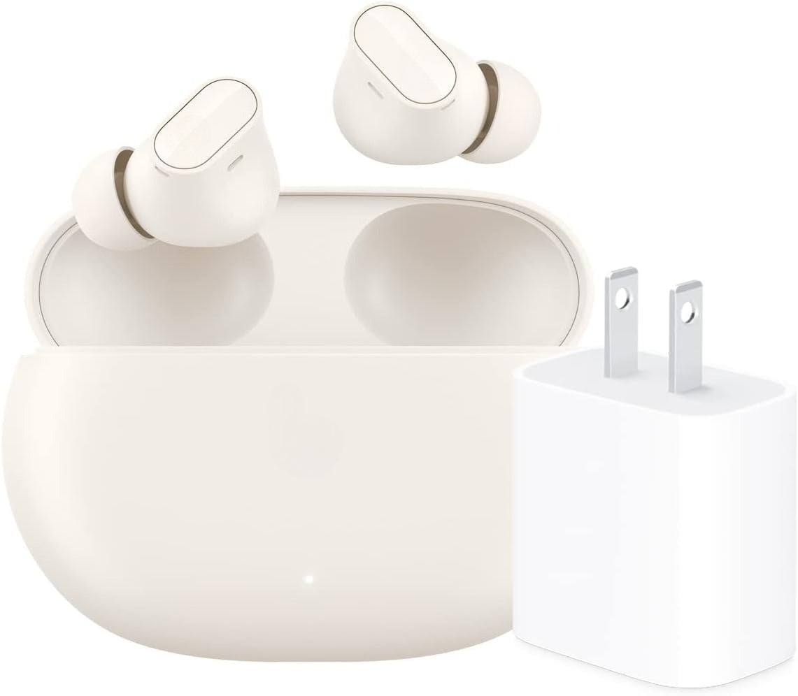 True Wireless Noise Cancelling Earbuds, wide compatibility with mainstream devices, built-in microphone for hands-free calls, sweat-proof design, supports spatial audio immersive sound effect, Black/Gold