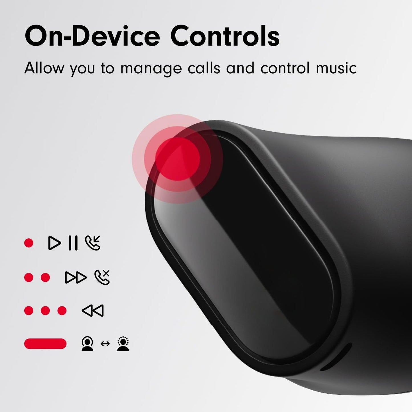 True Wireless Noise Cancelling Earbuds, wide compatibility with mainstream devices, built-in microphone for hands-free calls, sweat-proof design, supports spatial audio immersive sound effect, Black/Gold