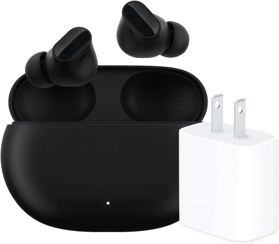True Wireless Noise Cancelling Earbuds, wide compatibility with mainstream devices, built-in microphone for hands-free calls, sweat-proof design, supports spatial audio immersive sound effect, Black/Gold